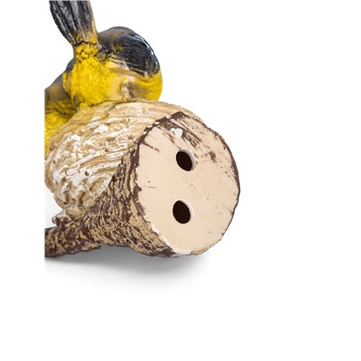 Садовая фигура из полистоуна «Гнездо с синицами», подвесная, 15×13×10 см