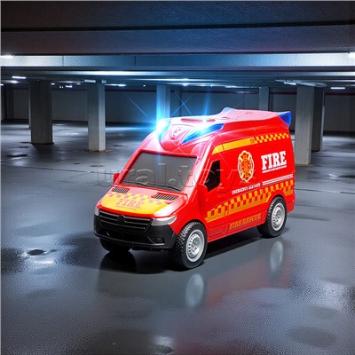 Машина "Пожарная служба" 1:20 (свет, звук) в коробке