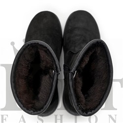 Сапожки женские замшевые Зима, литая подошва