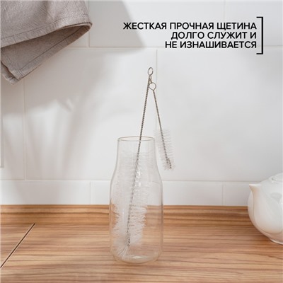 Ёршик для посуды Доляна, 2 шт.: 4×23 см, 2×11 см