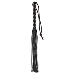 Чёрная мини-плеть из резины Rubber Mini Whip - 22 см.