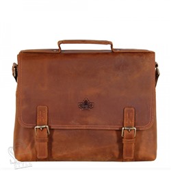 Портфель мужской кожаный 35502Z v.brown Zinimsk