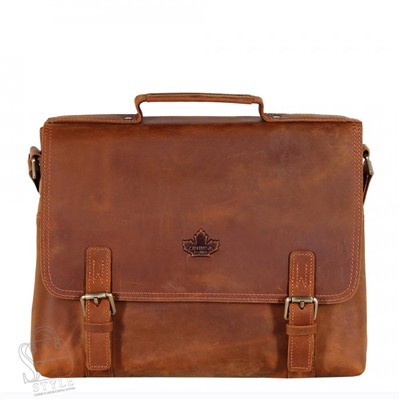 Портфель мужской кожаный 35502Z v.brown Zinimsk