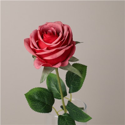 Цветок искусственный Роза 44 см КРАСНЫЙ / W78023 /уп 600/