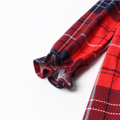 Платье детское с рюшами KAFTAN «Клетка» размер 30 (98-104 см)