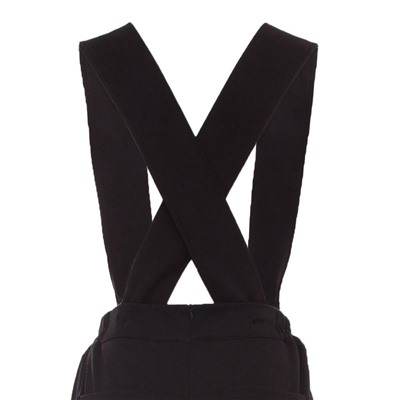 Брюки женские на лямках MINAKU: Casual Collection, чёрные, размер 42