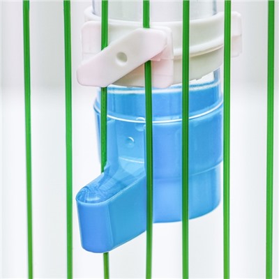 Поилка для птиц 3.3×17 см, 120 мл, синяя