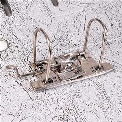 Папка с арочным механизмом "Attomex" A4 75 мм мраморная картонная разобранная, корешок из PVC, наварной карман с этикеткой, металлическая окантовка, запечатка форзаца, запечатка форзаца, синяя