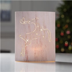 Светодиодная фигура «Олень» 13×16×5 см, картон, батарейка ААх2 (не в комплекте), свечение тёплое белое