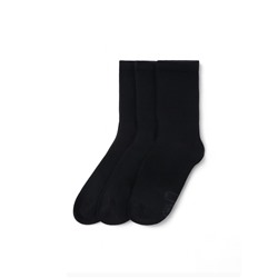 Носки мужские спортивные хлопковые 3 пары Resport, размер 46-47, чёрные