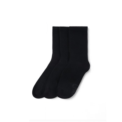 Носки мужские спортивные хлопковые 3 пары Resport, размер 46-47, чёрные