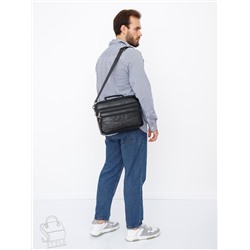 Портфель мужской кожаный 7807-4 black Fuzhinino в Новосибирске