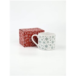 Кружка новогодняя керамическая «Снежинки», 320 мл, ручная работа