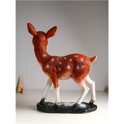 Фигура полистоун «Оленёнок», с глиттером, 53×40 см, коричневый