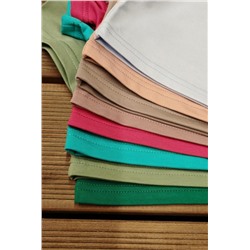 83908 укороченная футболка женская (Олива)