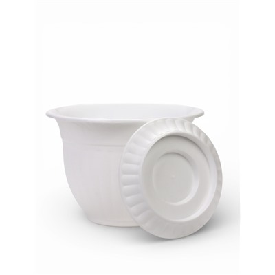 Горшок для цветов «Венеция», 5 л, d=26 см, h=20 см, пластиковый, белый