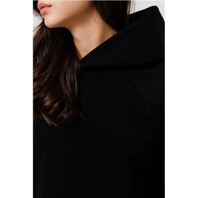 Свитшот 2 оверсайз короткий (Черный)