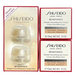 Косметический набор кремов 2 в 1 Shiseido Benefiance Wrinkle Smoothing Eye Cream