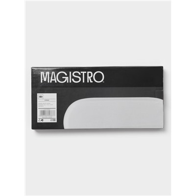 Блюдо сервировочные Magistro White Snow, 34.5×15.5×2 см, фарфор, белое