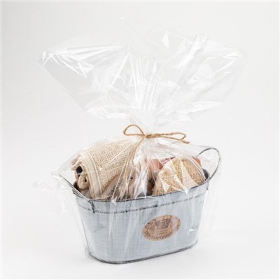 Набор подарочный «Этель. Король бани», 5 предметов, полотенце, мочалка, щёточка