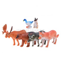 Набор из 6-и Лесных  животных, в пакете