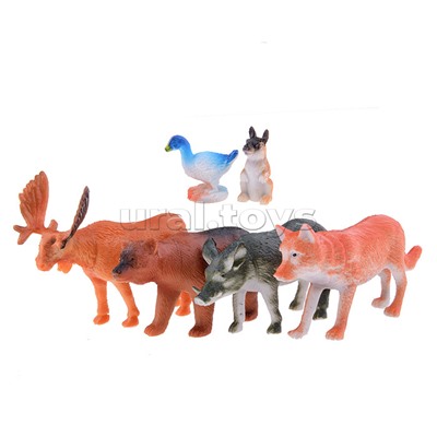 Набор из 6-и Лесных  животных, в пакете