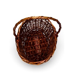 Корзина плетёная для хранения, 27×21×11 см, ручка h=17 см, лоза, коричневая