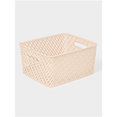 Корзина для хранения «Плетёнка», 35×29×17.5 см, бежевая