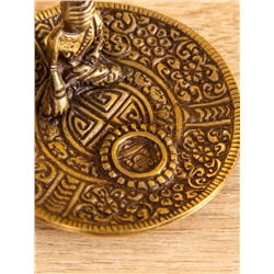 Подставка под благовония «Будда на тарелке», 7 см, латунь