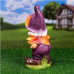 Садовая фигура из гипса «Гном с ежиком», 35×15×14 см