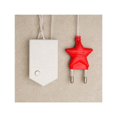 Гирлянда «Сеть» 1.6×1.6 м, IP20, прозрачная нить, 144 LED, 8 режимов, 220 В, свечение синее