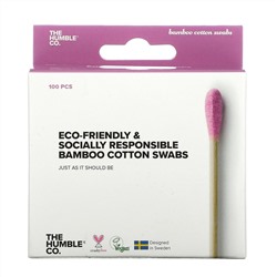 The Humble Co., Bamboo Cotton Swabs, Purple, 100 Swabs