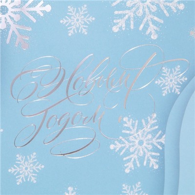 Пакет подарочный новогодний ламинированный «С Новым годом», 21×30×15 см