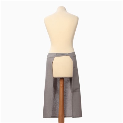 Фартук Этель ECO, цвет серый, 60×64 ±6 см, 70% хл, 30% лён, 190 г/м²