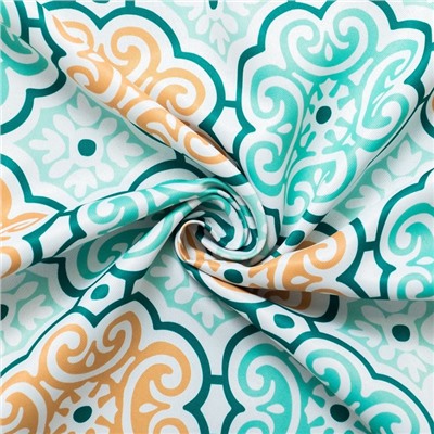 Штора блэкаут портьерная «Этель. Дамаск», зелёная, 135×250 см