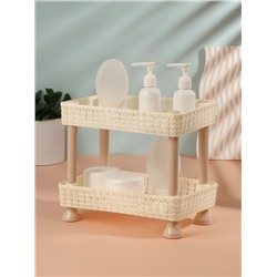 Органайзер для хранения косметики, двухуровневый, 24×15×20 см, МИКС