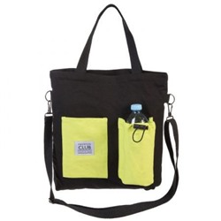 Сумка-шоппер на молнии 35х33х3,5 см "Black Yellow" 3 кармана (074098) 90015 Хатбер
