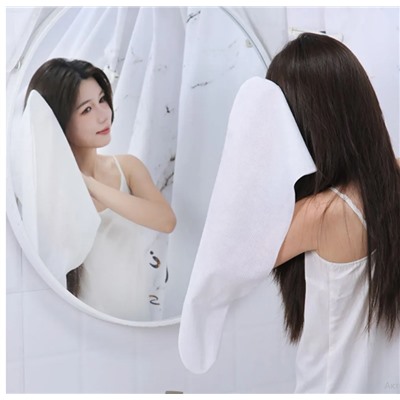 Супер впитывающее Полотенце для волос, Нетканое волокно, 25x65 см, 1 шт