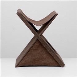 Домик для кошек с когтеточкой «Икс», раскладной с гамаком, ковролин, микс цветов