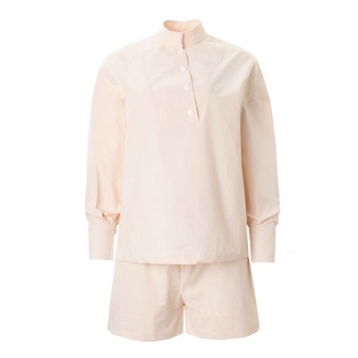 Костюм женский (блузка, шорты) MINAKU: Enjoy, молочный, размер 48