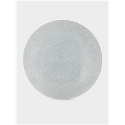 Тарелка подстановочная Magistro Cotton, d=33 см, стекло, серебристая