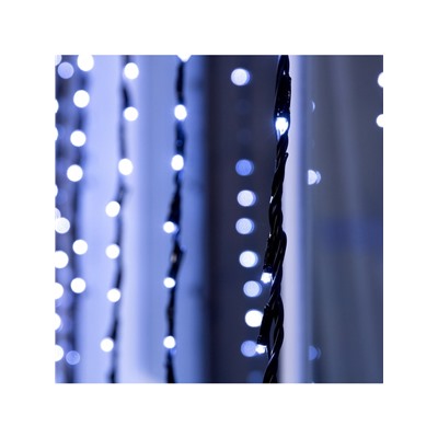 Гирлянда «Водопад» 2×3 м, IP44, УМС, тёмная нить, 800 LED, свечение белое, 8 режимов, 220 В
