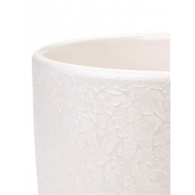 Горшок для цветов «Жемчуг», 5.4 л, d=21.5 см, h=19 см, керамический, с поддоном, белый