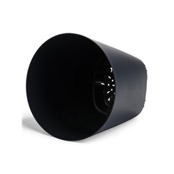 Горшок для цветов «Гранд», 4 л, d=19 см, h=20 см, пластиковый, с прикорневым поливом, графитовый