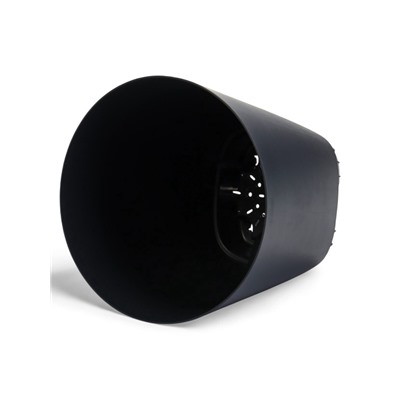 Горшок для цветов «Гранд», 4 л, d=19 см, h=20 см, пластиковый, с прикорневым поливом, графитовый