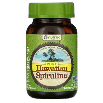 Nutrex Hawaii, Pure Hawaiian Spirulina, 100 таблеток