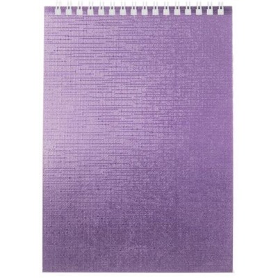 Блокнот на спирали А5 80л клетка "Бумвинил METALLIC Фиолетовый" (066852) Хатбер