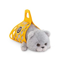 Кот Барсик в сумке серый 35