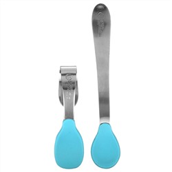 Green Sprouts, Learning  Spoon Set, 9+ Months, Aqua, 1 Set