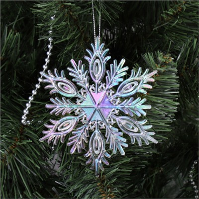 Новогоднее украшение Снежинка / LC24Y-015 /уп 80/320/